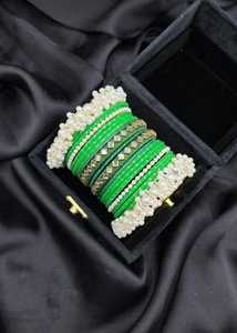 Trendy Factory Direct Sales Silver Plated <b>Copper</b> Alloy Bangles Sets <b>Women's</b> Churiyan Geometric Design <b>for</b> Adults Wedding - Product Image 2