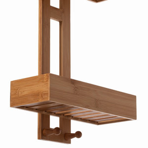 Carrito de ducha colgante de bambú, suministros de baño y aseo - Product Image 3