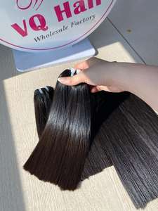 Bone Straight <b>Black</b> Vietnamese Full Bundles Double Drawn Raw Virgin Remy <b>Hair</b> Weft <b>Extensions</b> Fast Shipping - Product Image 4