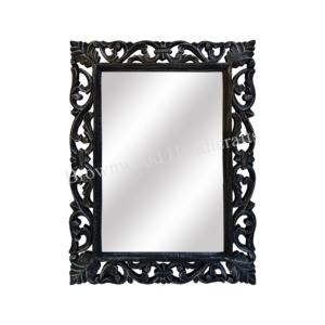 Cadre de miroir en bois MDF sculpté à la main, forme carrée, design de luxe, cadre de miroir décoratif pour la décoration intérieure, vente directe en usine - Product Image 6