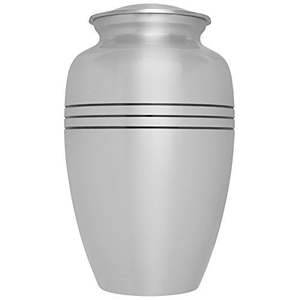 Urne commémorative en frêne gravée à la main en or poli Urne souvenir en métal au design art déco - Product Image 3