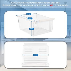 Pièces détachées pour appareils électroménagers Lifetime 2188656 Bac à légumes en plastique (SUPERIEUR) Neuf Compatible avec les tiroirs de réfrigérateur Whirlpool Kenmore - Product Image 2