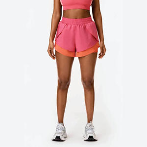 Mujeres Ins Hot Sexy secado rápido 2 en 1 bolsillo gimnasio Fitness Yoga pantalones cortos transpirable Casual entrenamiento correr caminar ropa deportiva - Product Image 1