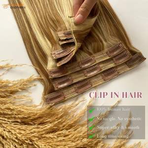 Vente flash - Extensions de cheveux humains en clip, style lisse, cheveux vietnamiens Remy de qualité 12A, trame unique - Product Image 2