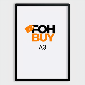 Lightbox LED Retroilluminato Nero A3, Insegna Pubblicitaria Rettangolare da Parete, Basso Consumo, Vetro Temperato, Profilo in Alluminio, Appendibile - Product Image 2