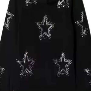 Sudadera con Capucha de Invierno con Diseño Personalizado, con Pedrería, para Hombre y Mujer, Brillante, Antiarrugas, de Spandex/Algodón, Moda Urbana, OEM - Product Image 2