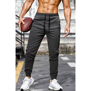 Custom Made Men's Casual Jogger Pants High Quality 100% Cotton Eco-Friendly Breathable Drawstring Closure <b>Light</b> Wash <b>Trousers</b> - Product Image 1