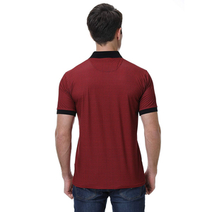 Vente en gros de chemises anti-rides imprimées à motifs solides, bon marché, avec logo personnalisé, sérigraphie à manches courtes - Product Image 3