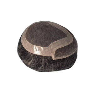 Peluca de Cabello Humano Taz Hair BD, Ondulado, Prótesis Capilar, 100% Cabello Remy Chino, con Frente de Encaje y Base Mono - Product Image 2