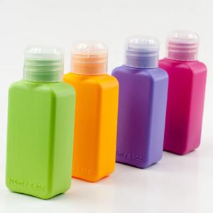 ขวดเครื่องสำอางพลาสติกขนาด100มล. 200มล. ทรงสี่เหลี่ยมพิมพ์โลโก้หลากสีมาตรฐาน ISO 9001 - Product Image 4