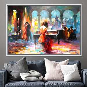 Toile imprimée : Art mural abstrait musical de Willem Haenraets, 1P : encadré blanc - Product Image 1