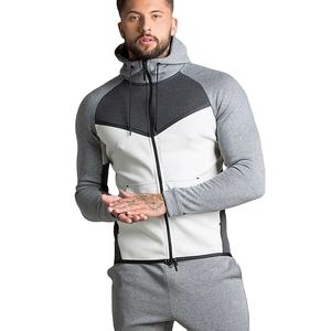100% algodón tela transpirable dos tonos multicolor precio al por mayor buena calidad manga larga Jogging Wear hombres chándales - Product Image 5