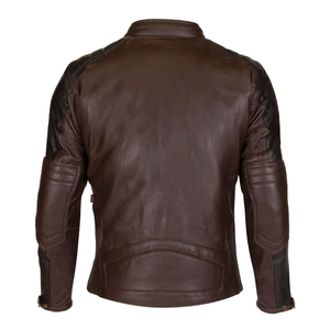 Veste de moto de course d'hiver en cuir marron noir la plus vendue pour homme avec protections en cuir véritable coupe-vent et respirant - Product Image 3