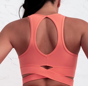 Camisetas sin mangas informales para gimnasio para mujer, blusas deportivas de Yoga con espalda abierta de talla grande con decoración de encaje, ropa deportiva para deportes y Yoga - Product Image 6