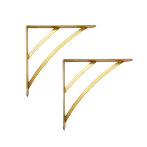 Soporte de pared de metal dorado, hecho a mano, perfecto para granjas rústicas y estantes industriales montados en la pared - Product Image 1