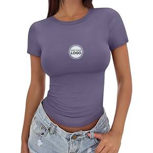 Camiseta Corta para Mujer, 65/35 Poliéster/Algodón Peinado Hilado en Anillo, 40 Hilos, Jersey Fino - Product Image 6