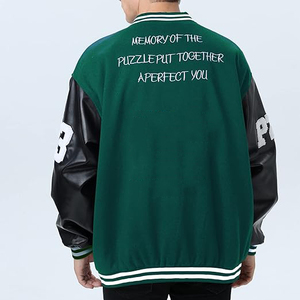 Veste universitaire en polaire personnalisée de haute qualité pour hommes Nouveau style Manteau d'hiver respirant avec col montant Le plus populaire au Pakistan - Product Image 5