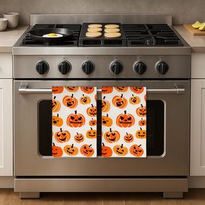 16x28-Inch Halloween Design Kitchen <b>Towels</b> 100% Cotton Reusable and Absorbent for Dish <b>Hand</b> Cleaning & Drying - Product Image 5