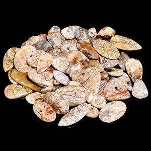Piedra preciosa suelta de ágata de encaje loco Natural de alta calidad AAA + en todo el material de cuarzo cabujón de tamaño de forma mixta para la fabricación de joyas - Product Image 2