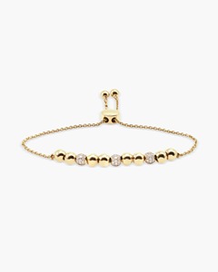 Pulsera Bolo de Oro con Diamantes Tallados, 0.49 Ct, Diamante Natural Color G-H, Claridad VS-SI, Oro Sólido de 14K, Diseño Hecho a Mano - Product Image 2