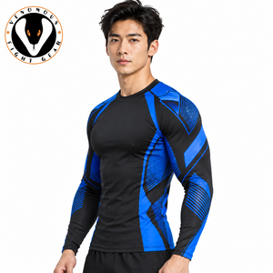 Rashguard pour homme respirant, séchage rapide, antibactérien, tissu extensible léger, coupe athlétique confortable, construction flexible - Product Image 4