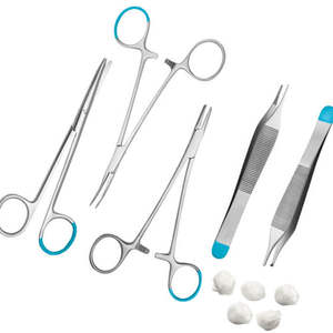 Kit d'instruments chirurgicaux vétérinaires 157 pièces ciseaux en acier inoxydable porte-aiguilles poignée de scalpel Kits de dissection de base - Product Image 3