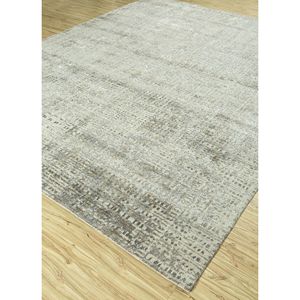 Uvenuti Abstract Pattern Beige & <b>Brown</b> Hand Knotted <b>Wool</b> & Bamboo Silk Rug for Home LRB-1501 - Product Image 2