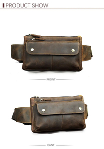 Bolso Bandolera de Piel Auténtica Hecho a Mano, Estilo Vintage, Personalizable, Color Gris Oscuro, para Hombre y Mujer - Product Image 3