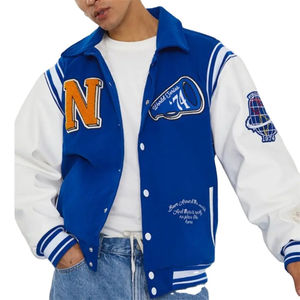 2025 más exigentes de alta calidad Chenille bordado hombres Universidad personalizado béisbol bombardero Letterman cuero Varsity chaqueta - Product Image 4