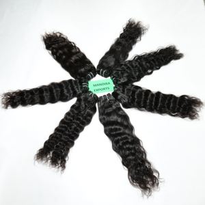 Extensions de cheveux humains 100% Remy vierges, couleur naturelle noire, ondulations profondes lâches, ondulations naturelles, cheveux de temple indiens, lots économiques - Product Image 5