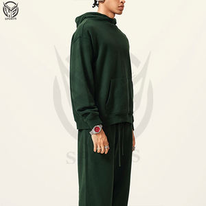 Venta al por mayor de lujo personalizado peso pesado hombres Sudadera con capucha de punto de gran tamaño 100% algodón 500gsm francés Terry ecológico de secado rápido No - Product Image 3