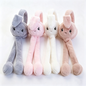 customized Squeeze activated moving sheep ear <b>earmuffs</b> Soft plush curly lamb winter <b>earmuffs</b> Cream <b>white</b> beige multi-color sheep - Product Image 3