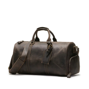 Sacs de voyage en cuir véritable de grande taille avec fermeture éclair, réutilisables et personnalisables pour hommes et femmes - Product Image 6