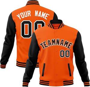 แจ็กเก็ตเบสบอลบอมเบอร์ทีมเบสบอลขนแกะสไตล์เท่ๆสำหรับผู้ชายผลิตในปากีสถาน - Product Image 5