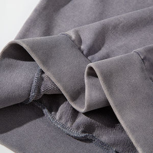 Luxury Embroidery Logo Black and <b>Grey</b> Acid Wash Crewnecks Oversize Crewneck for <b>Men</b> - Product Image 6