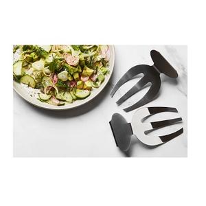 Servidor de ensalada en forma de mano de acero inoxidable decorativo, cuchara hecha a mano, tenedor, cubiertos únicos, hogar, cocina, restaurante - Product Image 1