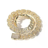 Cadena de Cintura Personalizada de 14 mm, Estilo Cubano, Plata de Ley 925, Chapada en Oro Rosa, con Moissanita VVS de 56 Quilates, Estilo Hip Hop, Unisex, IGI