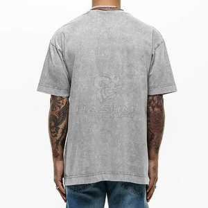 T-shirt décontracté de haute qualité, effet délavé, confortable, style streetwear, coton doux, tissu durable, idéal pour un usage quotidien - Product Image 2