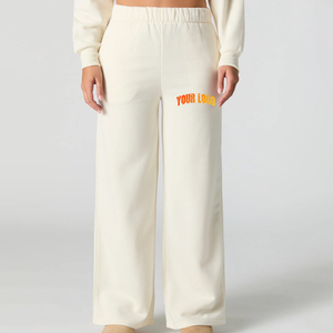 Pantalon de jogging décontracté en molleton personnalisé pour femme, coupe droite, écologique, respirant, imprimé sur mesure pour l'hiver - Product Image 1