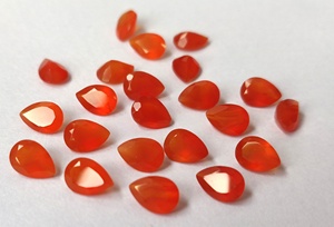 Cornaline orange naturelle poire coupée 5x8mm à facettes-cornaline orange en vrac cornaline orange naturelle de qualité supérieure - Product Image 3