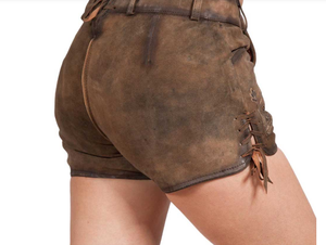 Lederhosen ดั้งเดิมของผู้หญิงกางเกงขาสั้นสไตล์เยอรมันอ็อคโทเบอร์เฟสต์บาวาเรีย - Product Image 4