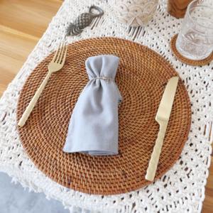 Sets de table ronds en rotin Produits écologiques Fabriqués au Vietnam Décoration de table Napperon tissé Vente en gros Moderne - Product Image 1