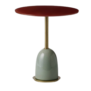 Varios colores, nuevo diseño, mesa de esquina metálica, acabado moderno, mesa auxiliar superior redondeada, muebles, decoración del hogar - Product Image 5