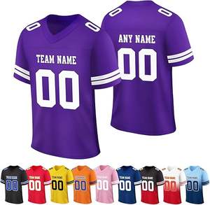 Personalizar camiseta de fútbol americano sublimado cosido bordado Rugby Deportes Fútbol camisetas de fútbol - Product Image 3