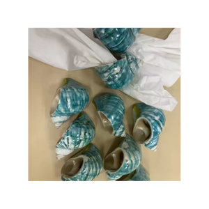 Rond de serviette en coquillage fabriqué à partir de coquillages naturels pour une décoration de table de mariage élégante fabriquée à la main au Vietnam - Product Image 2