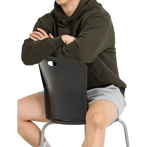 Sweat à capuche en coton surdimensionné de luxe en gros pour hommes Impression personnalisée en relief Design épaules tombantes Style formel d'hiver - Product Image 6