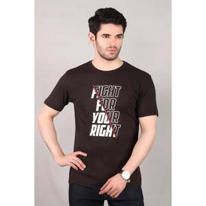Crew Neck Casual Short Sleeve T-Shirt 100% Cotton 240 GSM Jersey Garment Dyed Front Custom Logo Silk Screen <b>Print</b> OEM ODM - Product Image 1