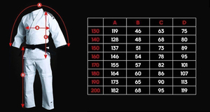 Kimono de Jiu Jitsu Brasileño BJJ 100% Algodón 480g Transpirable con Logotipo Frontal para Hombres, Bebés y Niños Pequeños - Product Image 2
