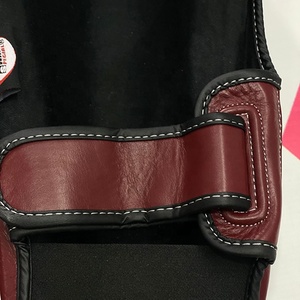 ขายส่งราคาถูก สนับแข้งมวยไทยสีแดงเบอร์กันดีแบบคู่  สำหรับมวยไทยมืออาชีพ อุปกรณ์ฝึกซ้อมคิกบ็อกซิ่ง - Product Image 5