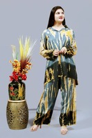 Tie Dye Rayon Cord Set Femmes Nouveau Motif Tie Dye Code Set Pour Femmes Femmes Robes
